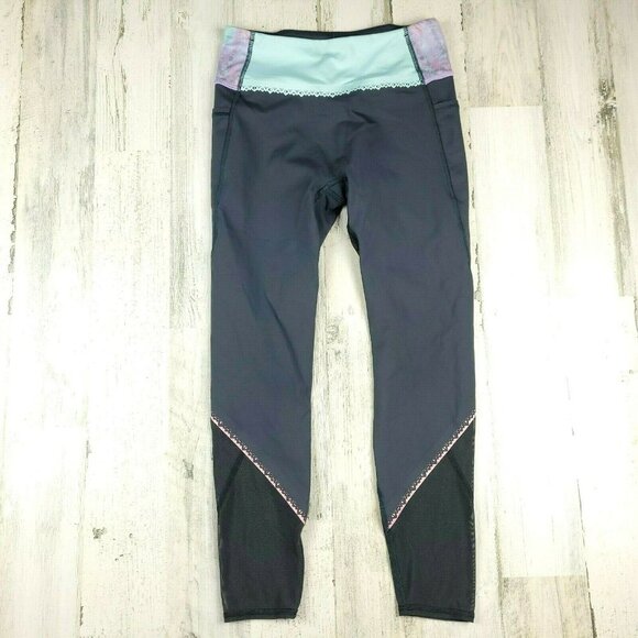 Ivivva Gray Leggings Girls Size 12 (24x23.5) EUC - Picture 1 of 9